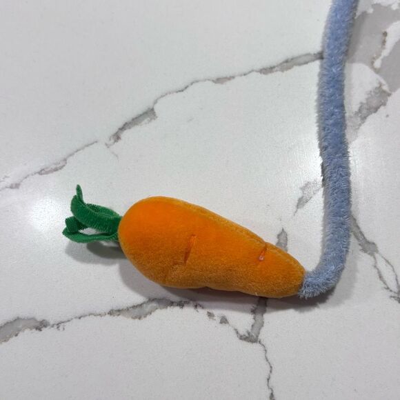 Baby GUND | Vintage Plush Horse Pull Toy Hook and Loop Wheels Carrot Handle - Picture 7 of 15